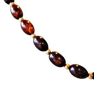 Vintage Timeless Classic Amber - Brown Acrylic Necklace